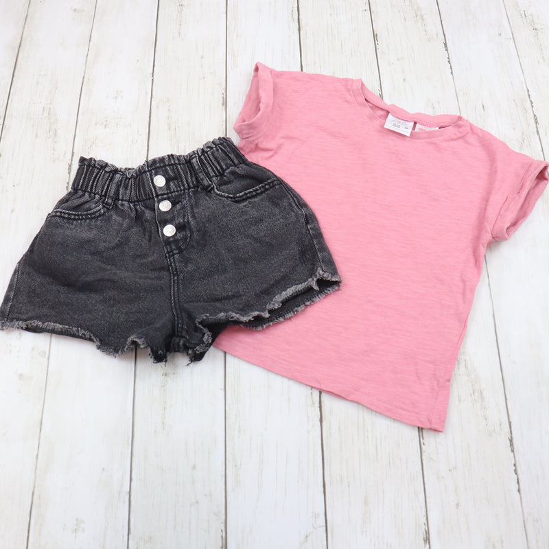 12-18 Months Zara T-Shirt & Shorts EUC