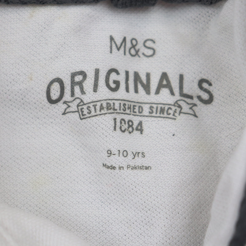 9-10 Years M&S Polo Shirt GUC