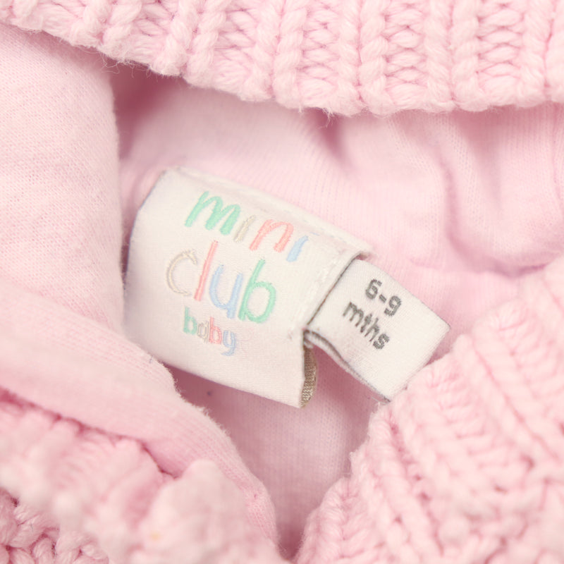 6-9 Months Mini Club Hooded Cardigan EUC