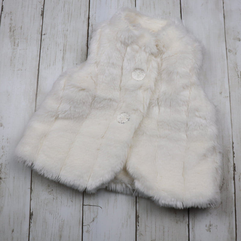 6-9 Months Tiny Ted Fluffy Gilet EUC