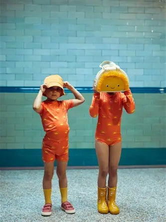 Grass & Air Sun Print Kids Swim Shorts